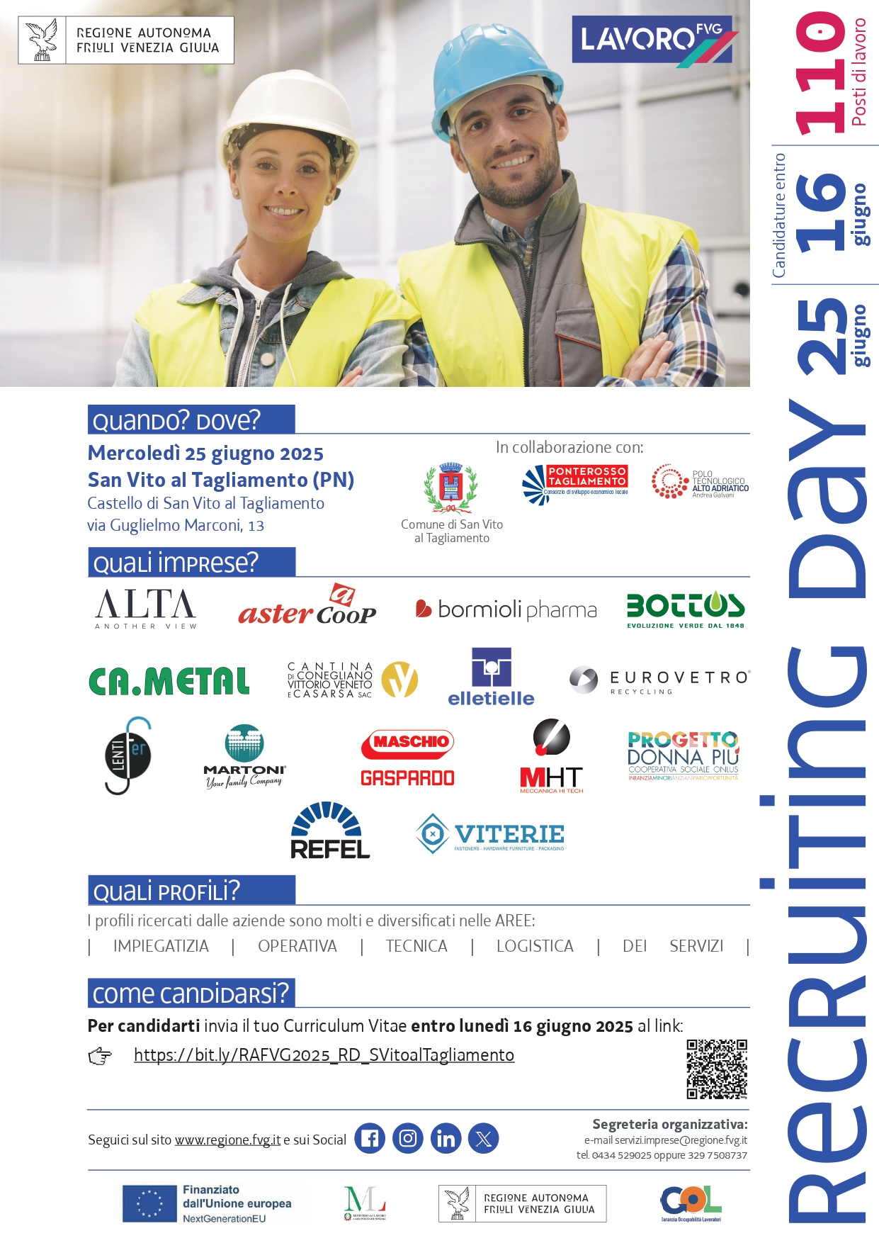 REGIONE FVG _ RECRUITING DAY a SAN VITO AL TAGLIAMENTO, 25.06.25