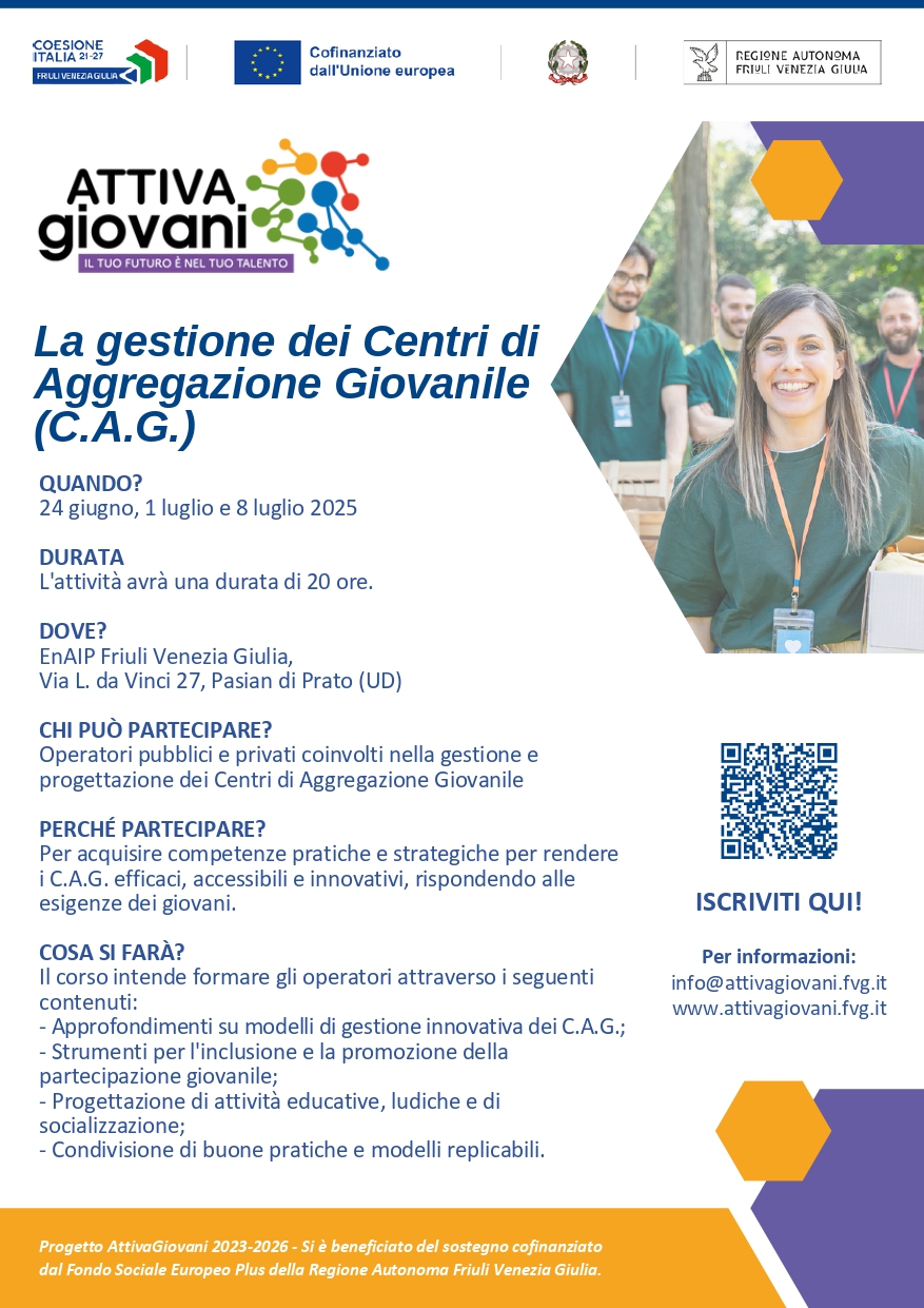 La gestione di Centri di Aggregazione Giovanile (C.A.G.) - ATTIVAgiovani