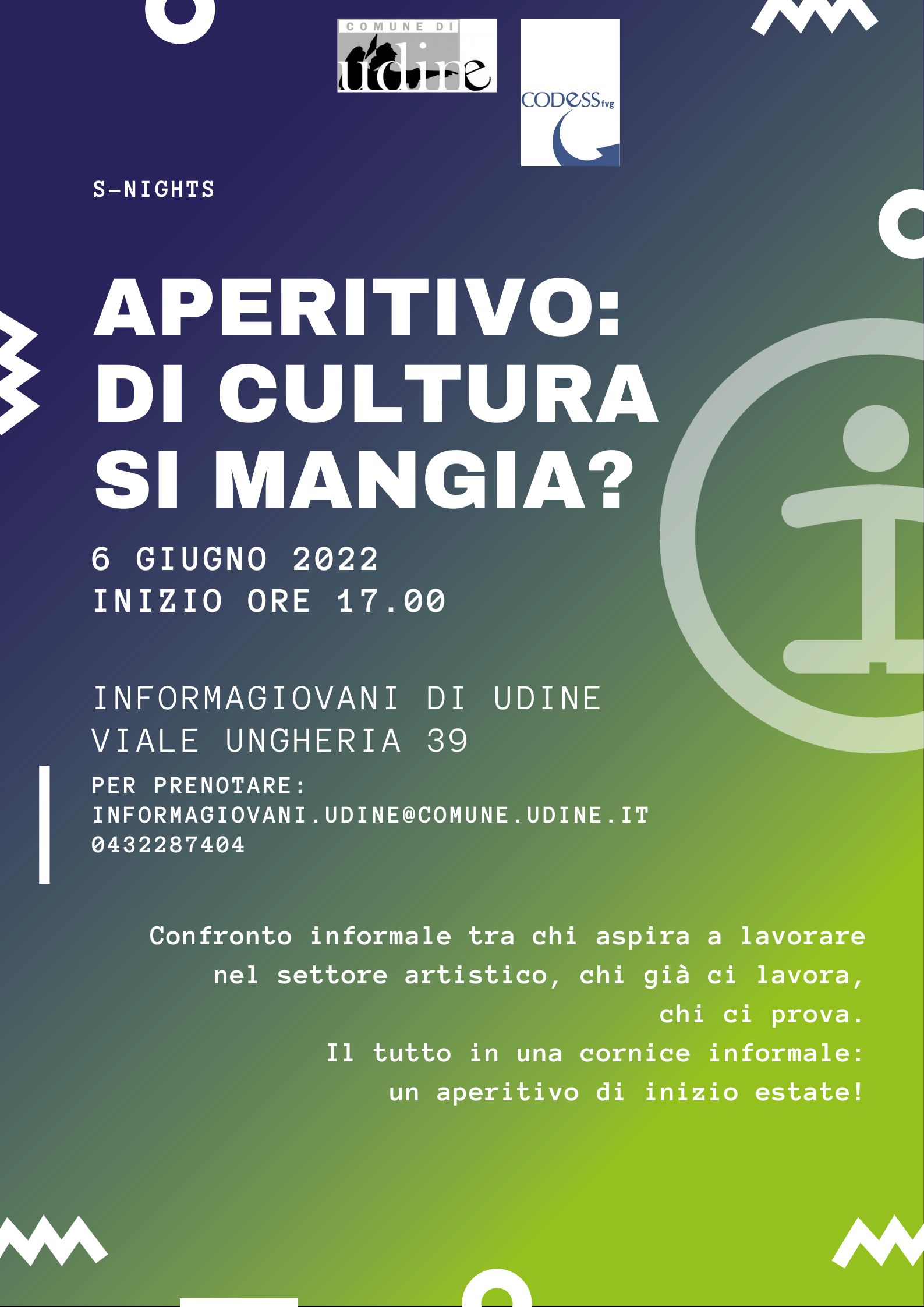 APERITIVO: Di Cultura si Mangia? - S-nights Informagiovani di Udine