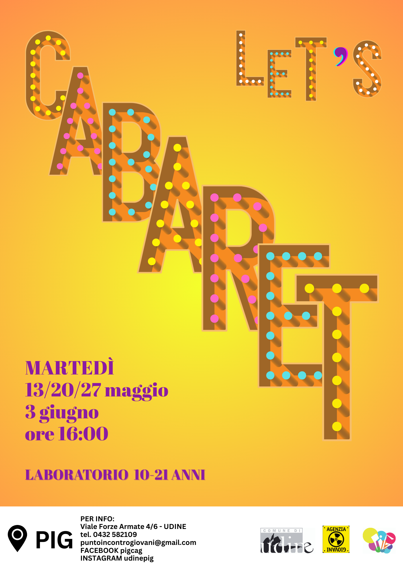 LET’S CABARET - PIG Punto Incontro Giovani