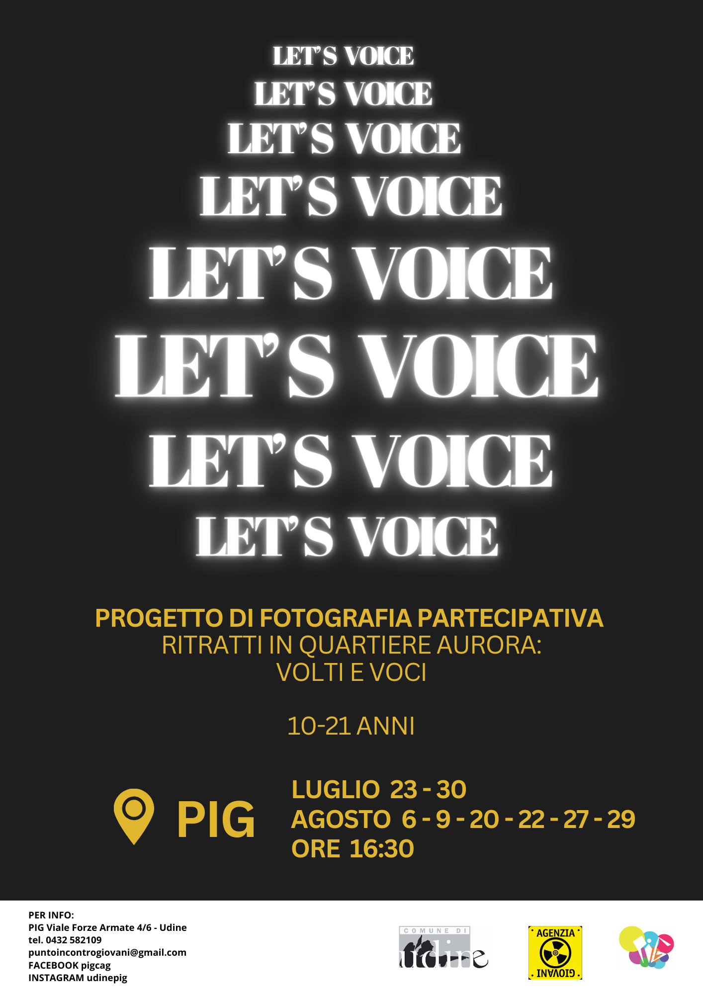 LET'S VOICE - progetto di fotografia partecipativa - PIG, Punto Incontro Giovani di Udine