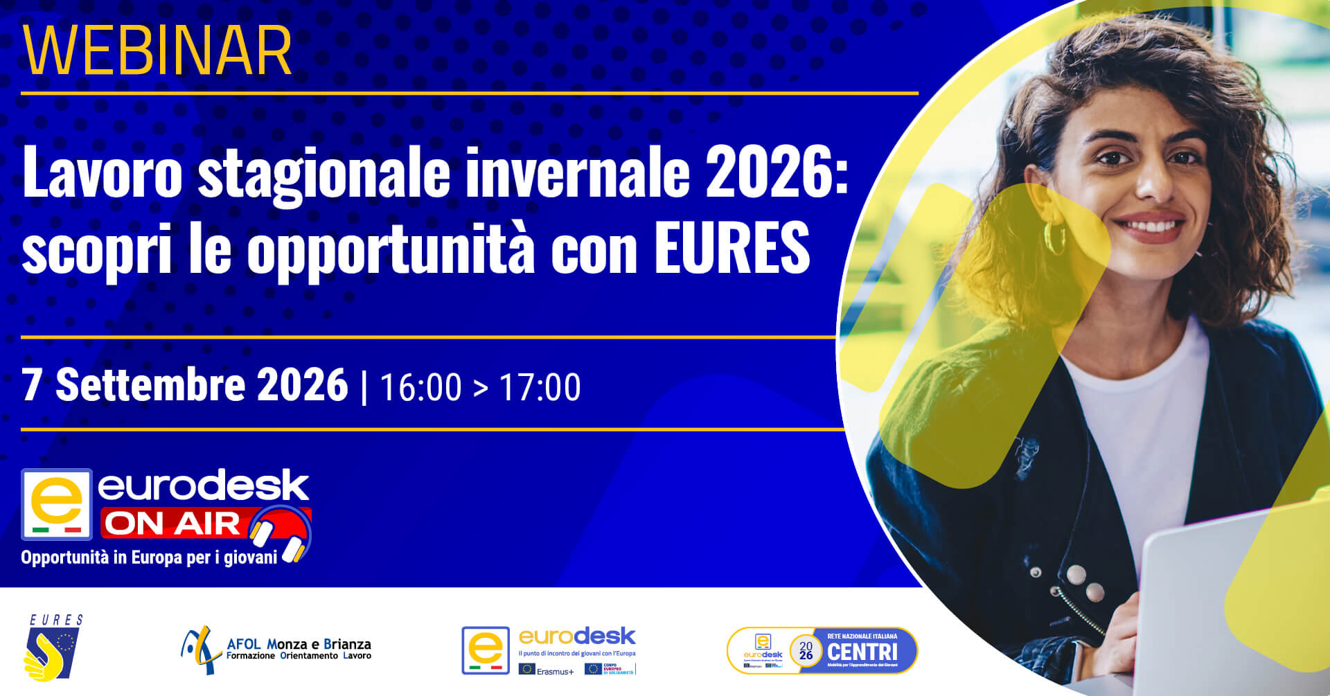 Non dimenticare la data 07.09.2026 - Lavoro stagionale invernale 2026: scopri le opportunità con EURES