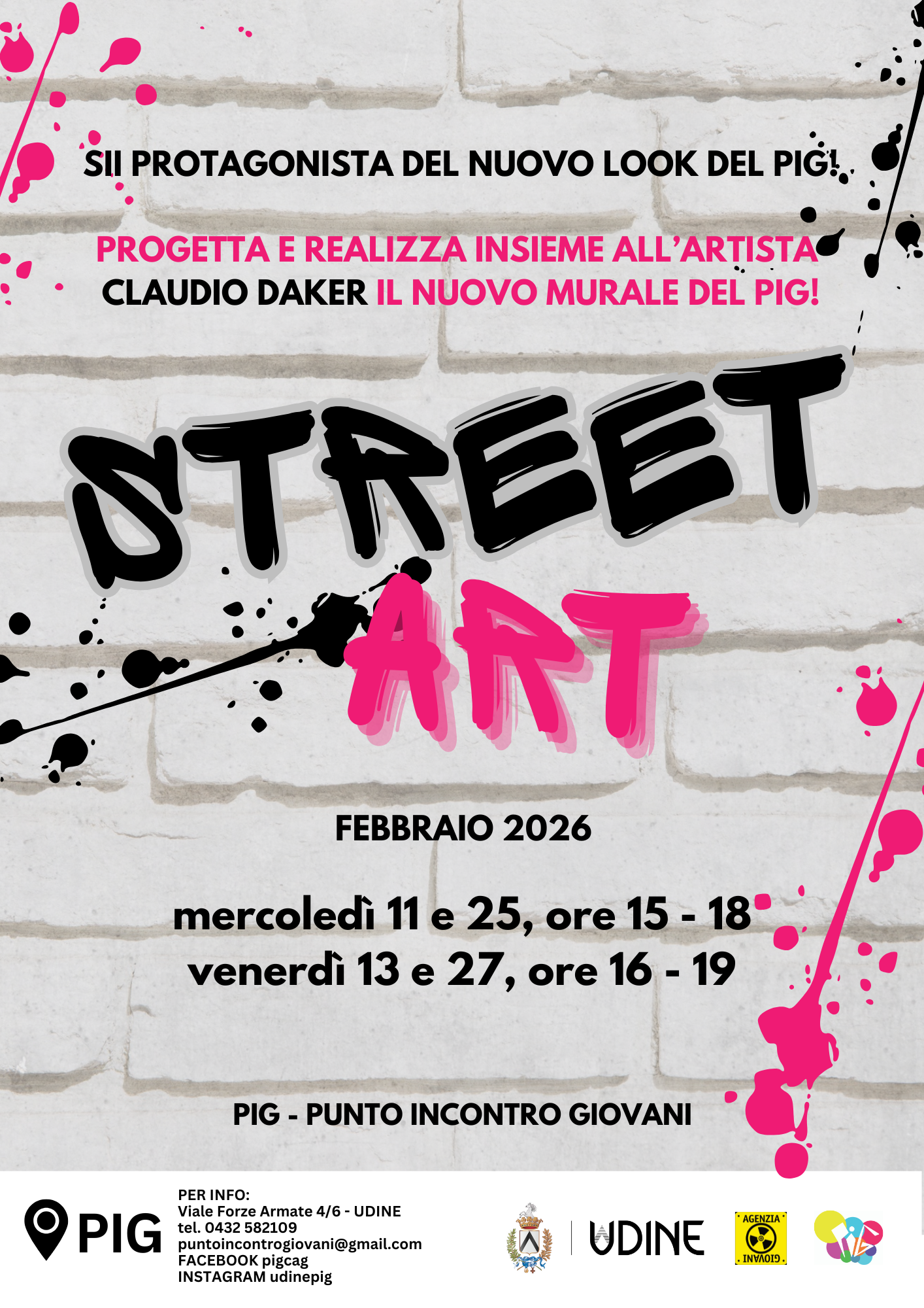 Invito alla partecipazione: nuovo murale PIG - Punto Incontro Giovani di Udine