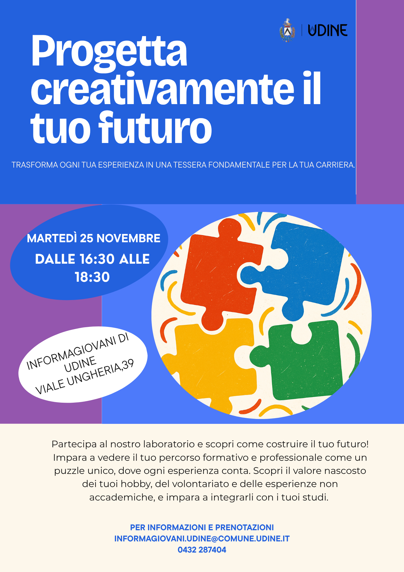 Progetta creativamente il tuo futuro - c/o InformaGiovani di Udine